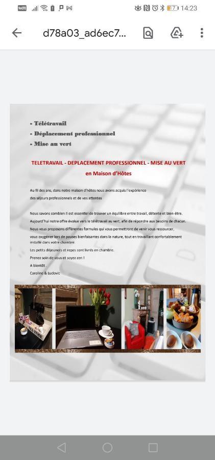 Maison D'Hote Les Notes Endormies Suite Le Refuge Walcourt Ngoại thất bức ảnh